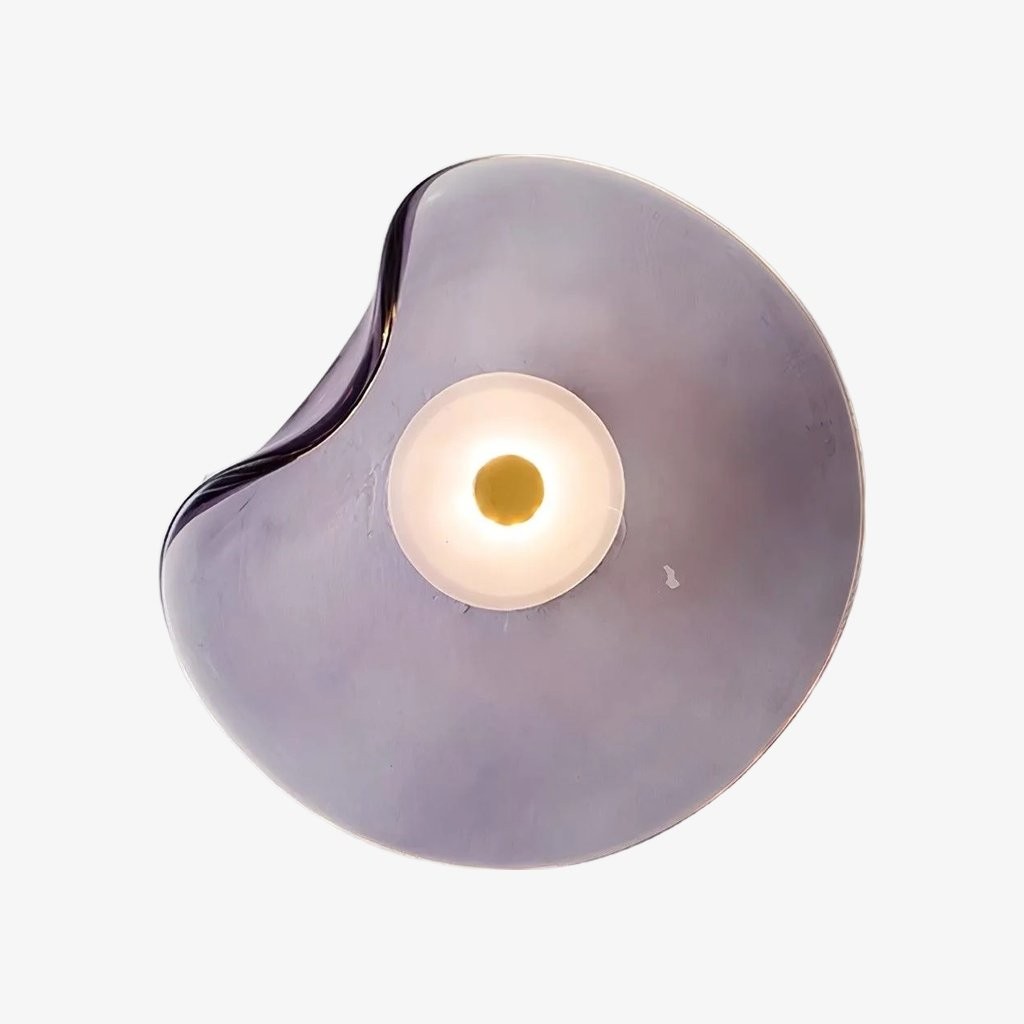 Lunacrest Curved Nebula Inspired Wall Light - Artistic Glass Lighting for Hallway T584
