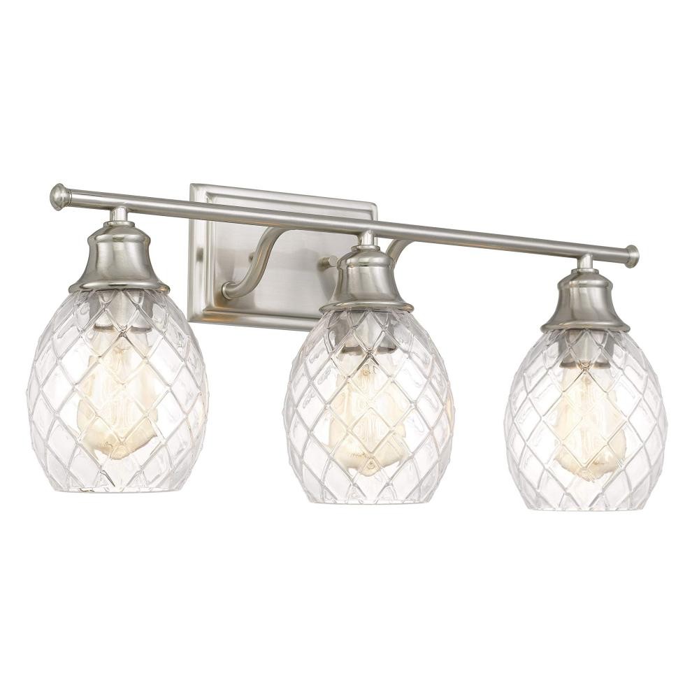 Modern Farmhouse Brushed Nickel Glass Wall Light S116