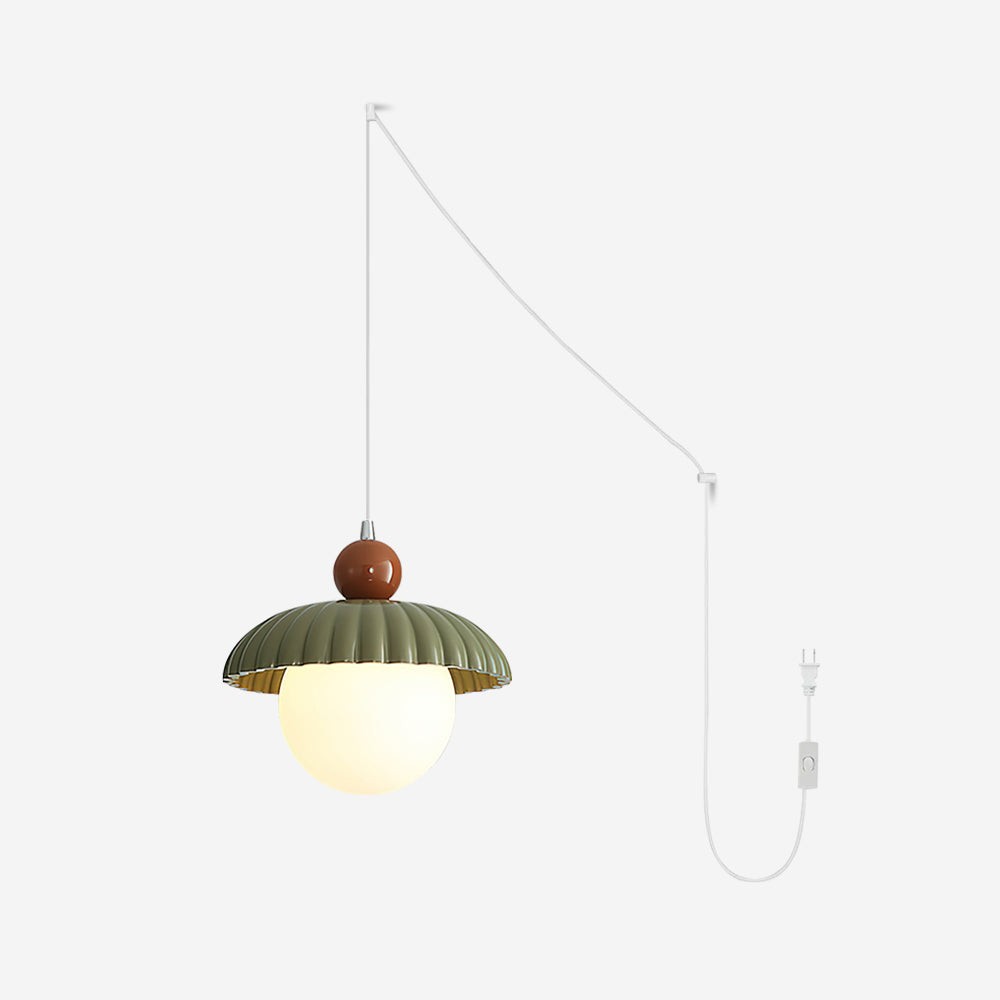 Creative Spherical Straw Hat Vertical Line Pendant Lamp M292