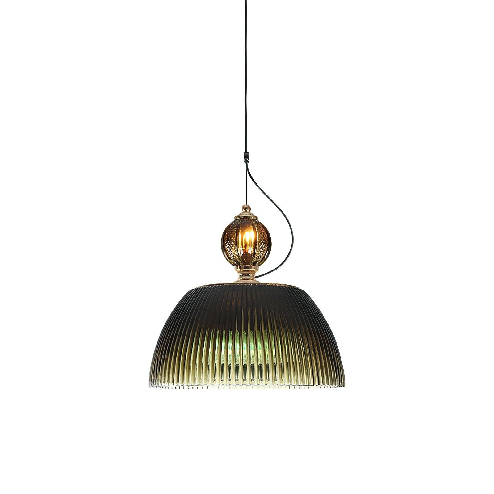 Modern Vintage Gradient Green Glass Shade Single Head Pendant Lamp M466