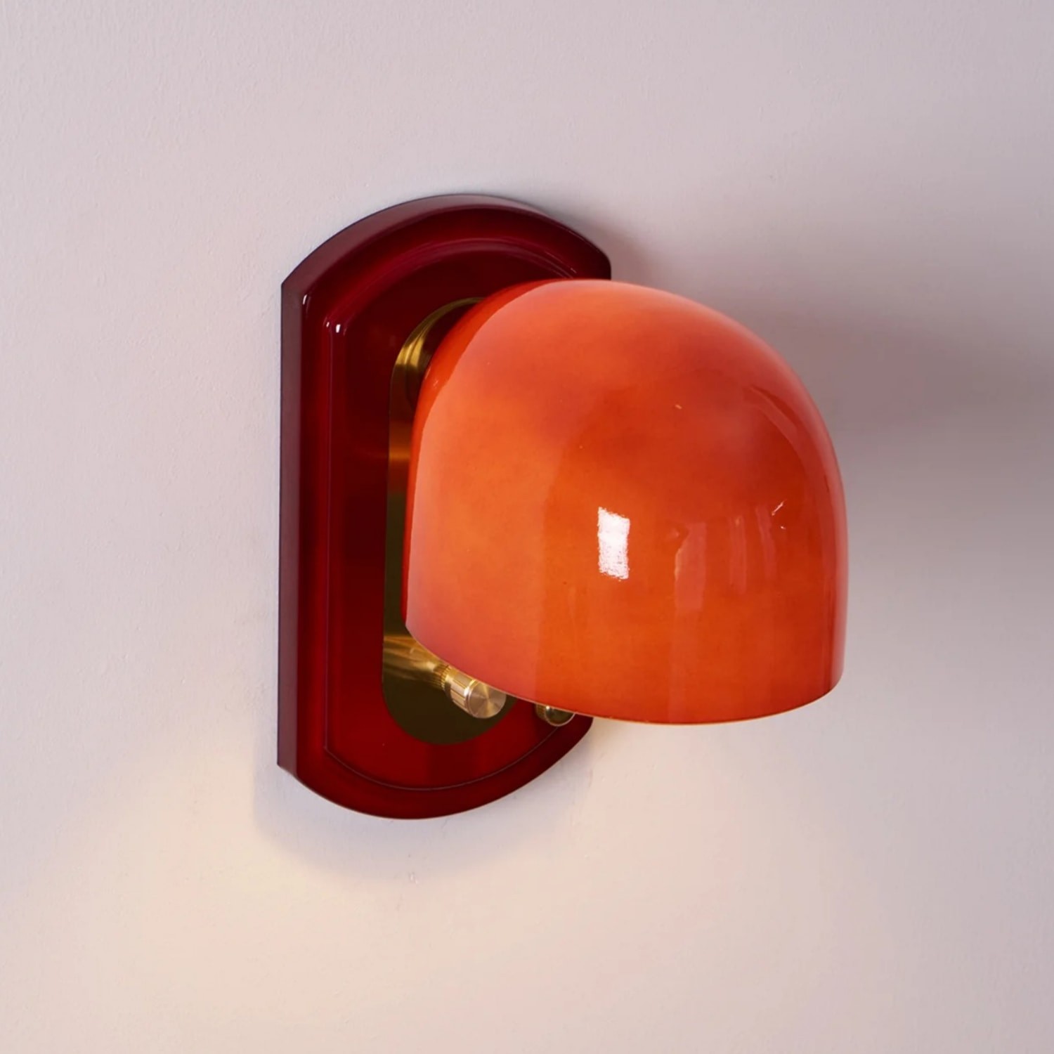 Livessa Modern Wall Lamp - Sculptural Glass Shade Wall Light for Bedroom or Living Room T540