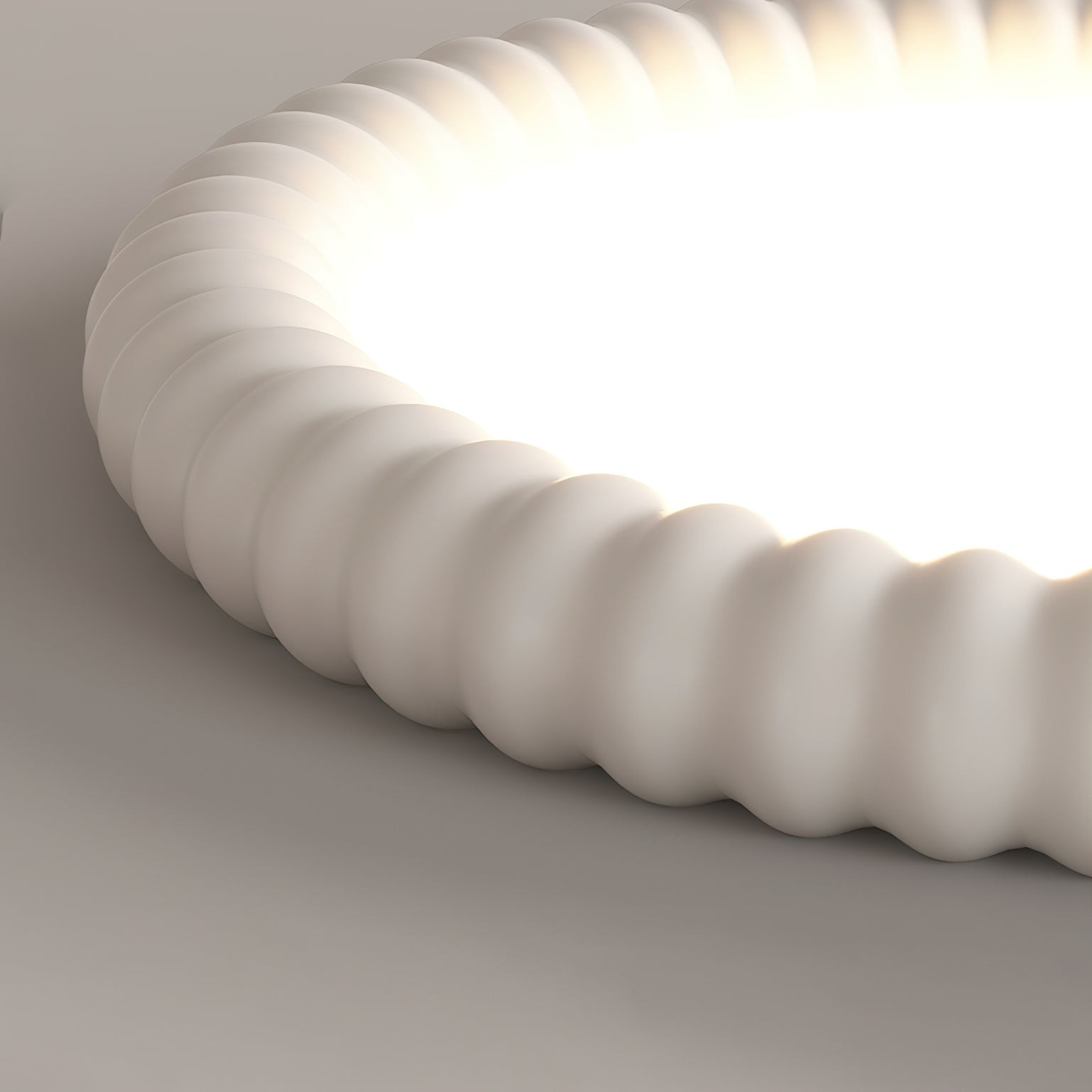 Cream Style Ripple Ring Ceiling Lamp M525