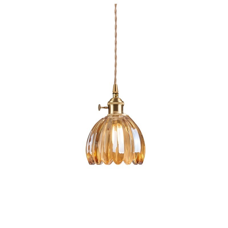 Japanese Retro Glass Flower Pendant Light S28