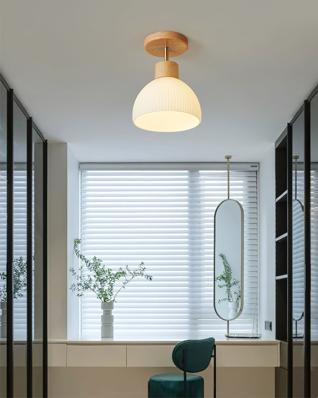 Nordic Wood Style LED Ceiling Lamp M177