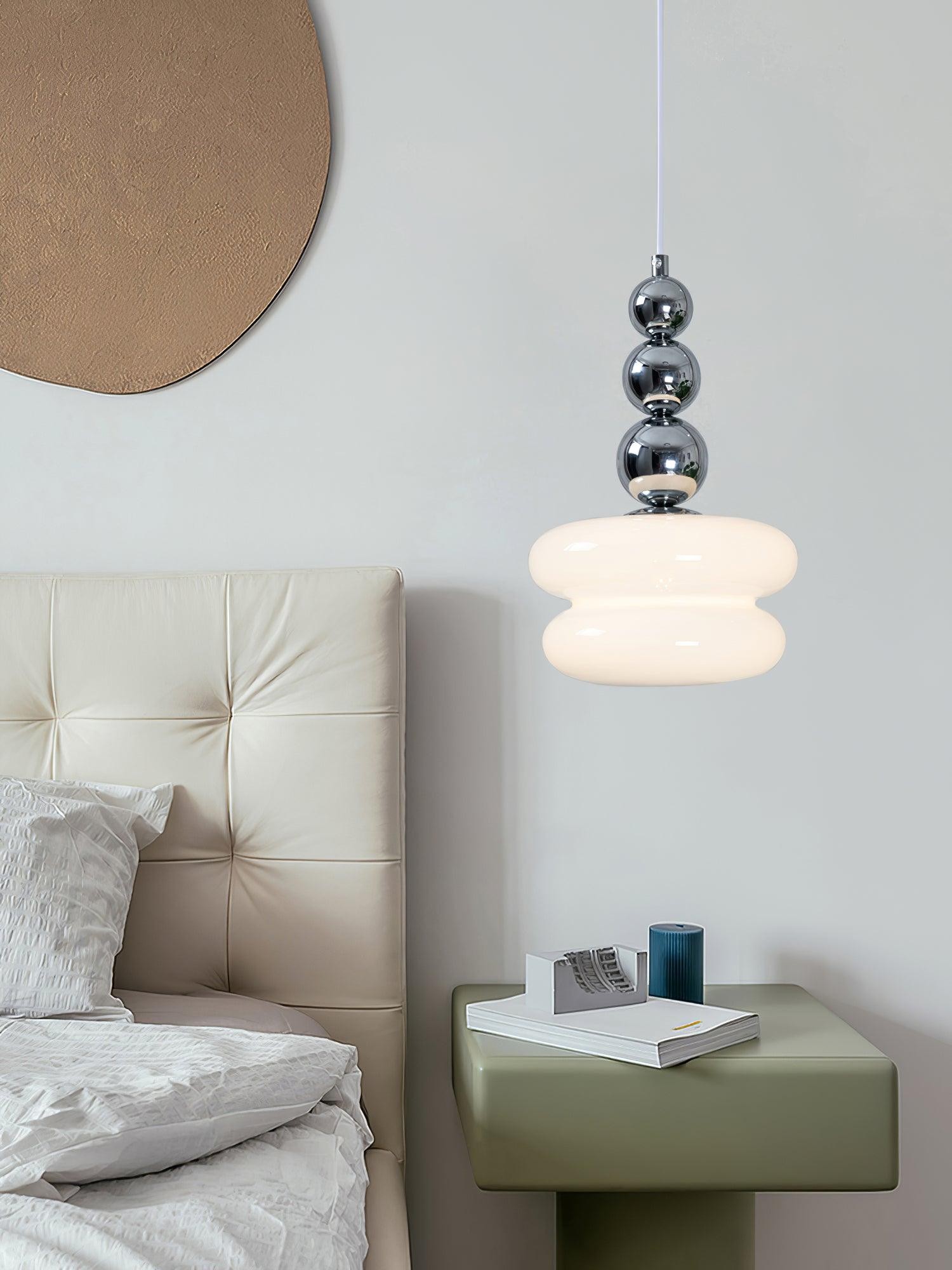 Contemporary Nordic Glass Ball Hoist Pendant Light For Living Room M539