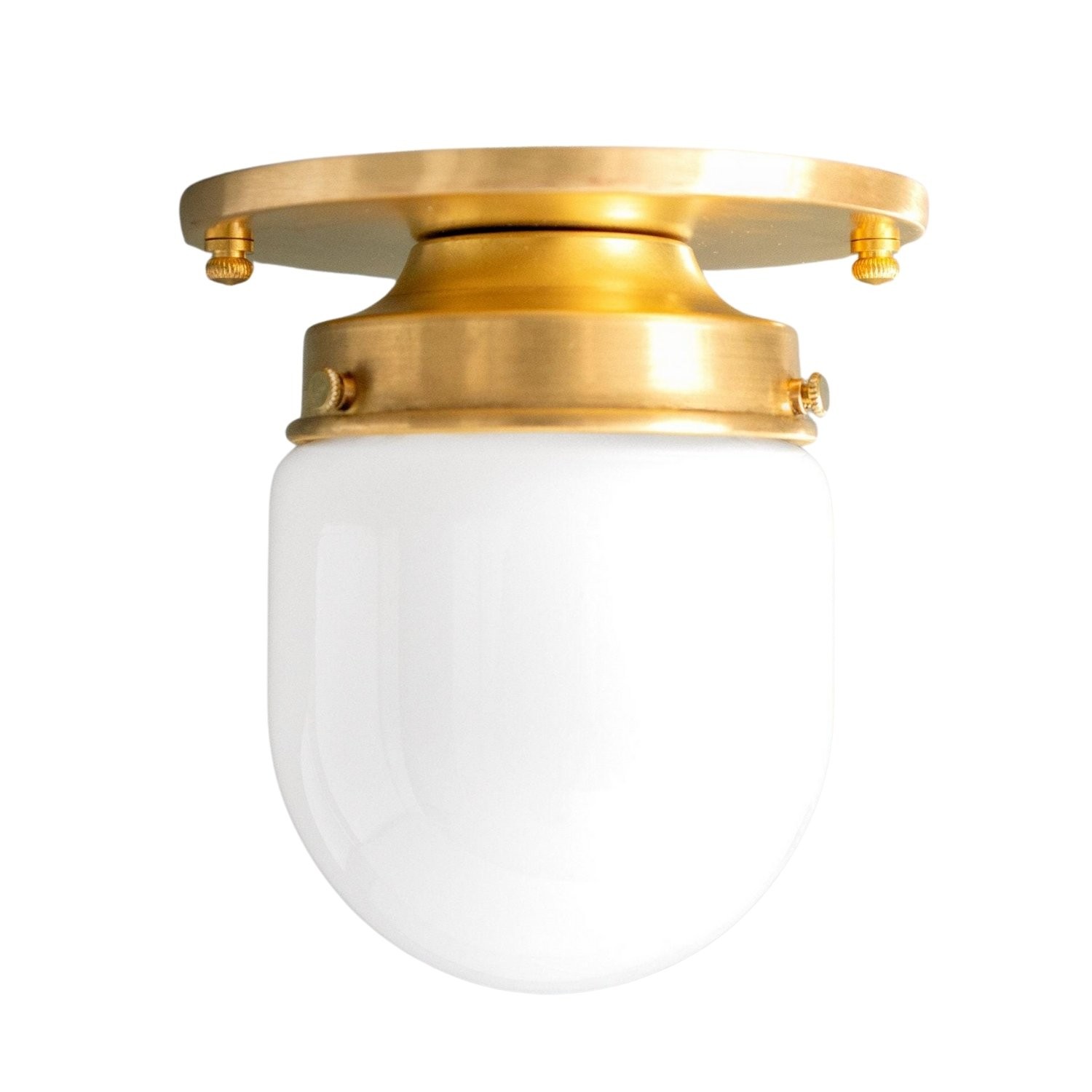 Opalume Glass Flush Mount Ceiling and Wall Light - Art Deco Small Globe Fixture T300