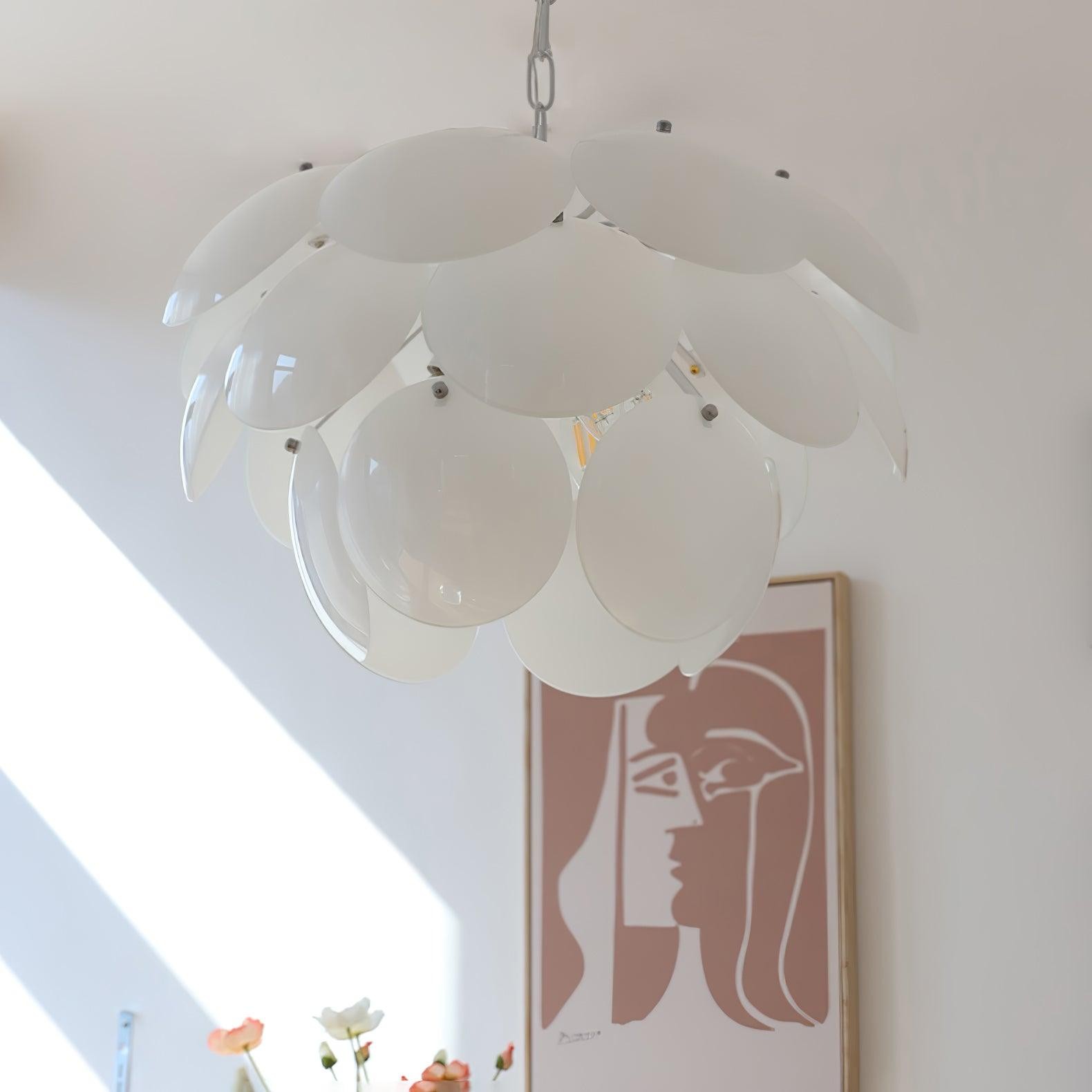 Luxury Fashion Luminous Petal Glass Chandelier M54