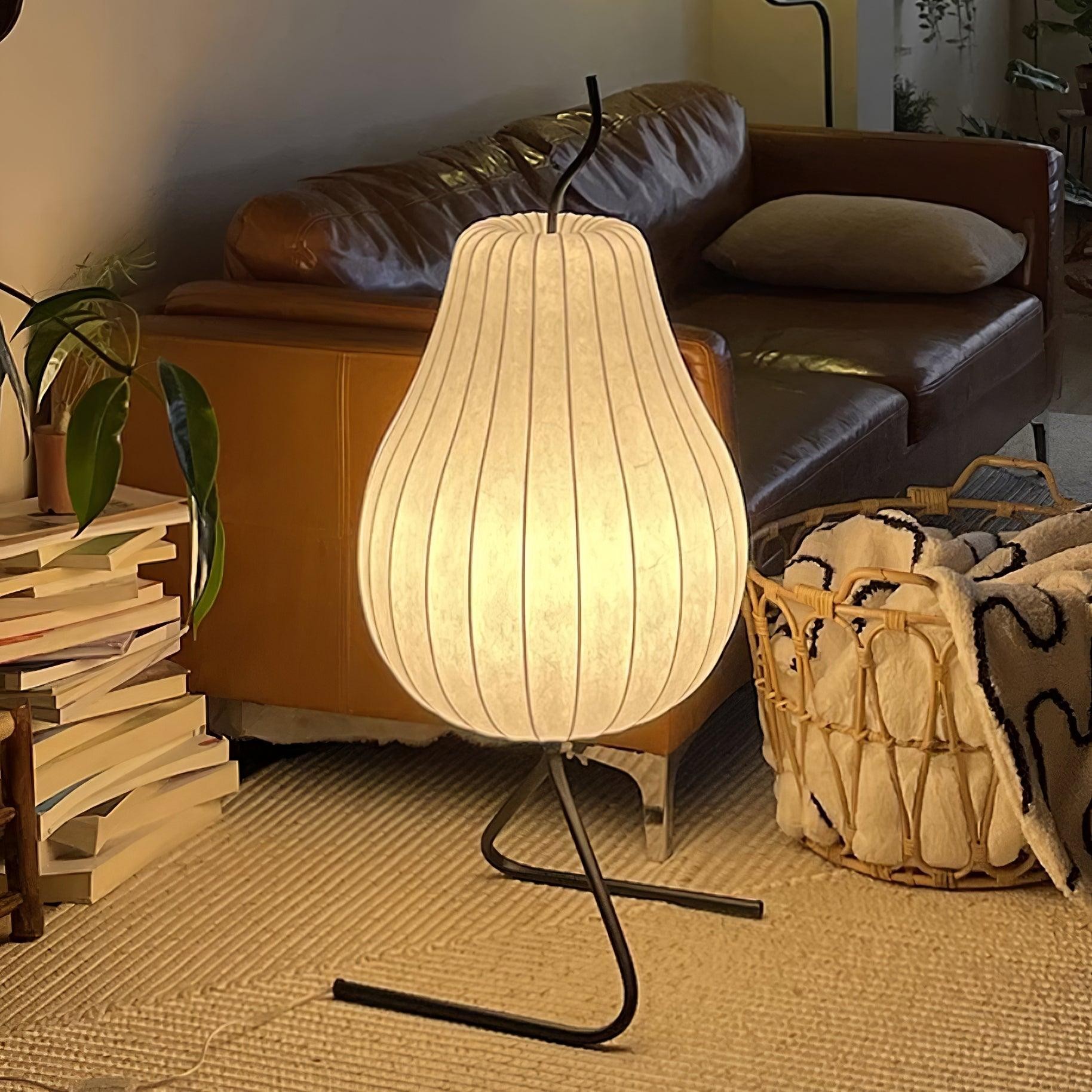 Pear-shaped Shite Floor Lamp Suitable For Living Room M35