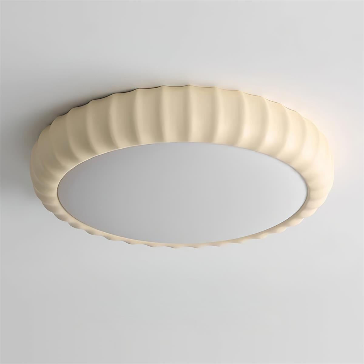 Simple Cream Style Wave Round Ceiling Light M247