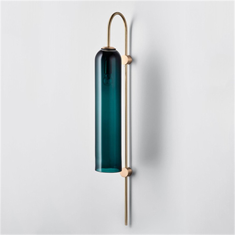 Glass Float Glide Cylindrical Wall Lamp for Bedroom