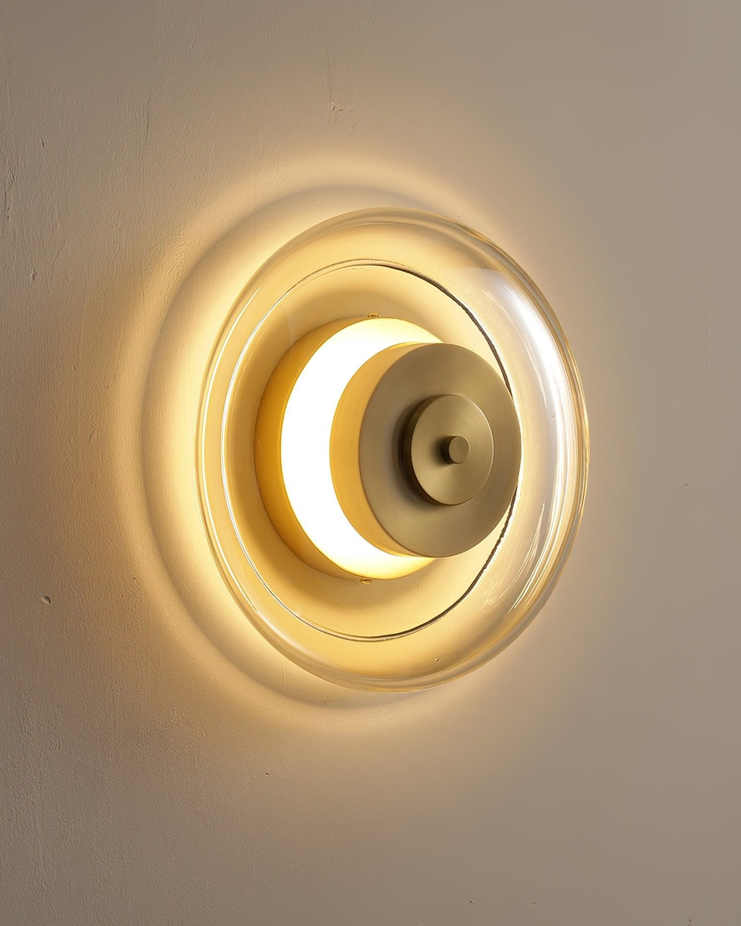 Postmodern Brass Glass Wall Lamp M214