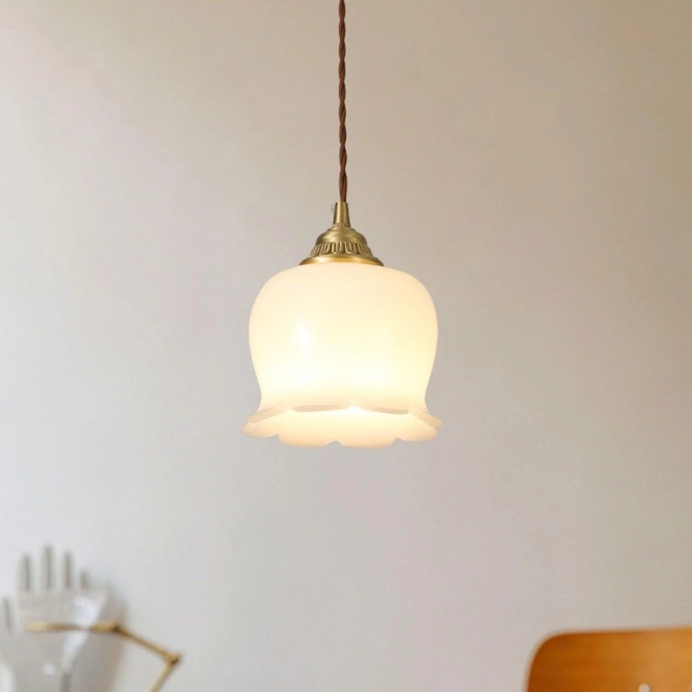 Nordic Milk Valley Flower Pendant Light S130
