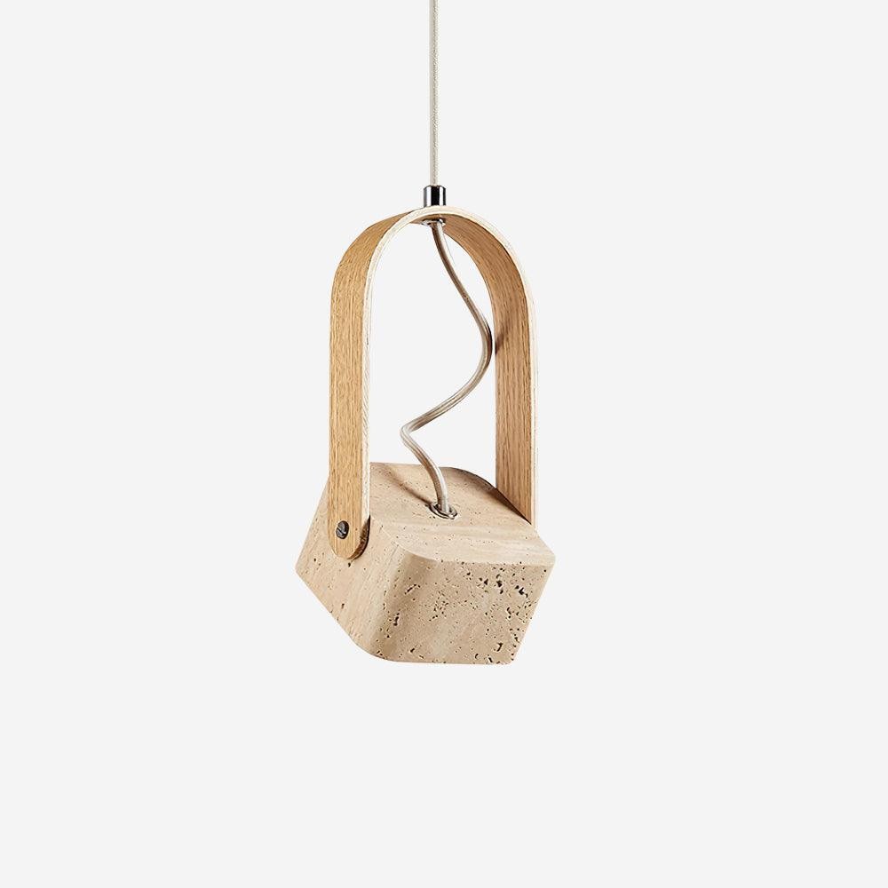 Geometric Yellow Travertine Pendant Lamp M368