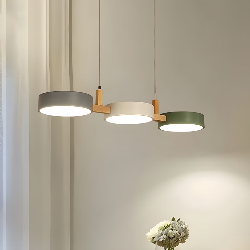 Nordic Modern Simple Macaron 3 Head Pendant Lamp M130
