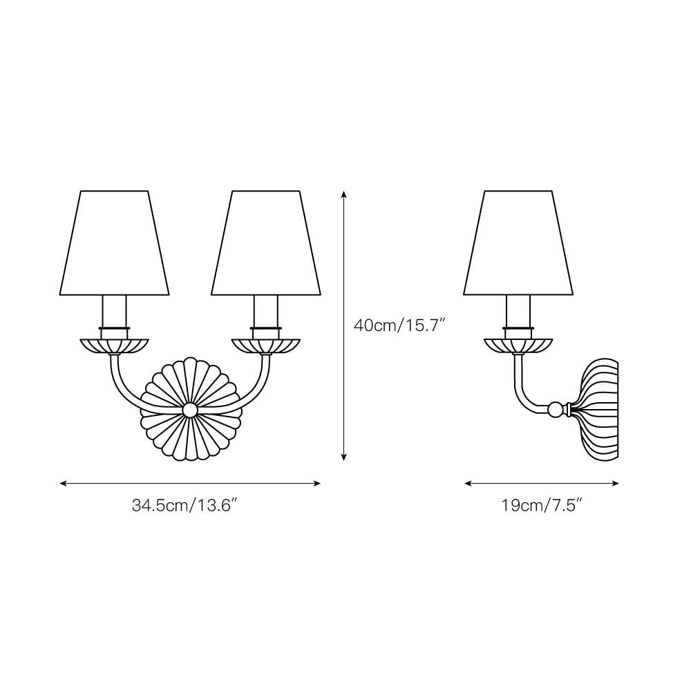 Catina Clove Wall Sconce Double T430