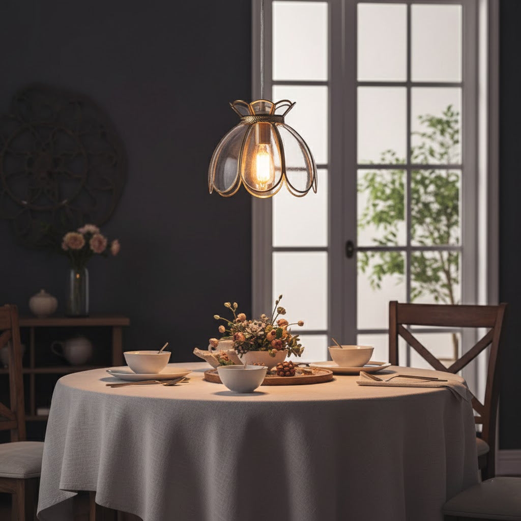 Retro Lotus Pendant Lamp D582