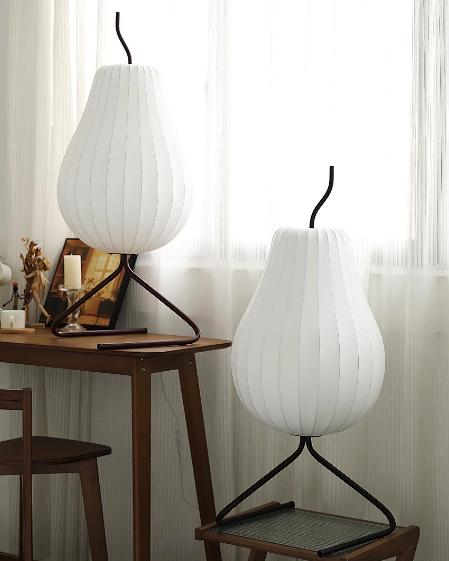 Pear-shaped Shite Floor Lamp Suitable For Living Room M35