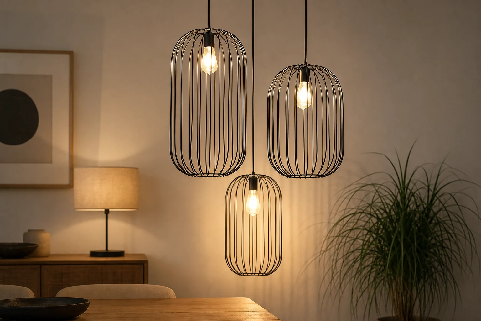 Lampa wisząca Stripe Cage w stylu życia