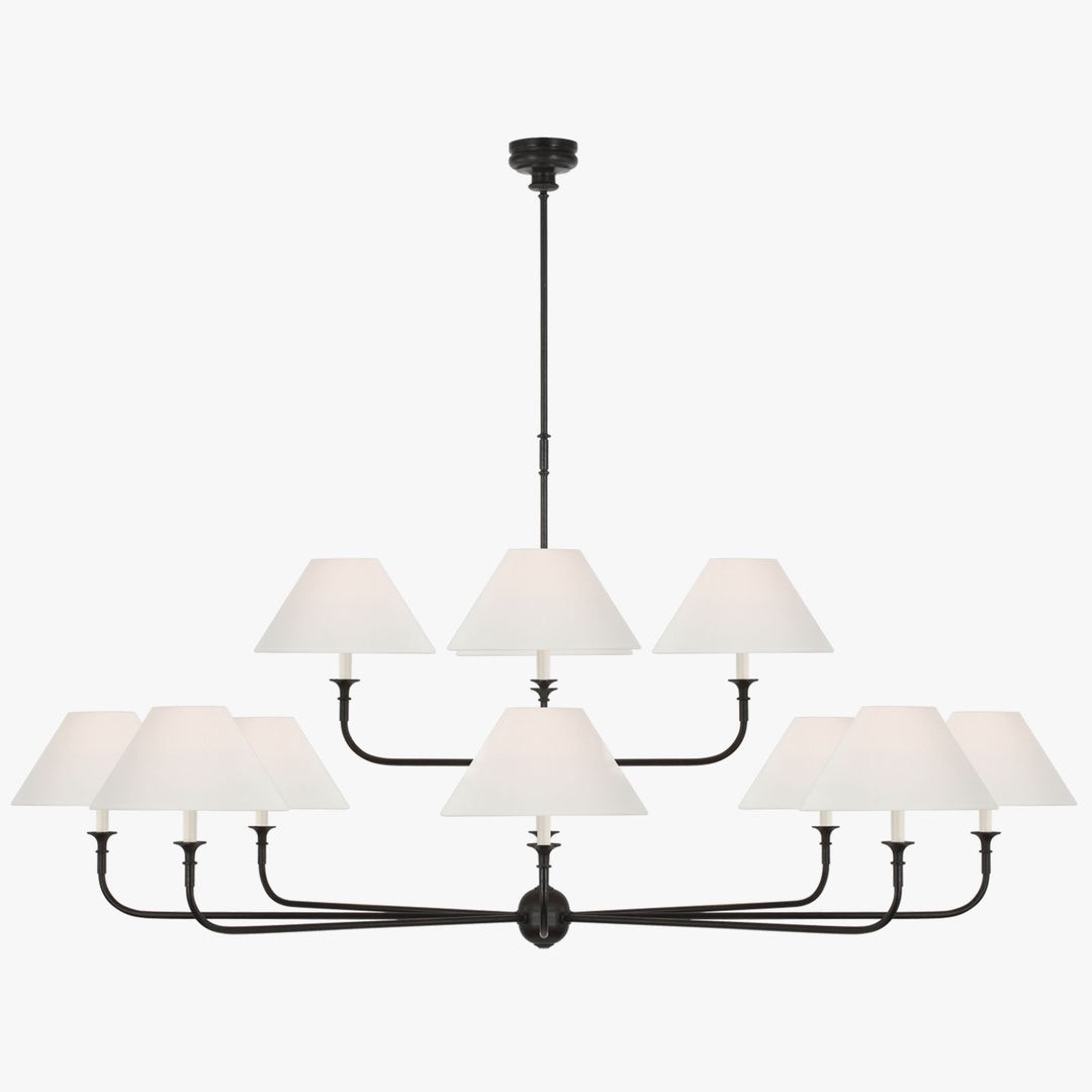 Piaf Geometric Metal Chandelier – Industrial Style for Dining Room T198