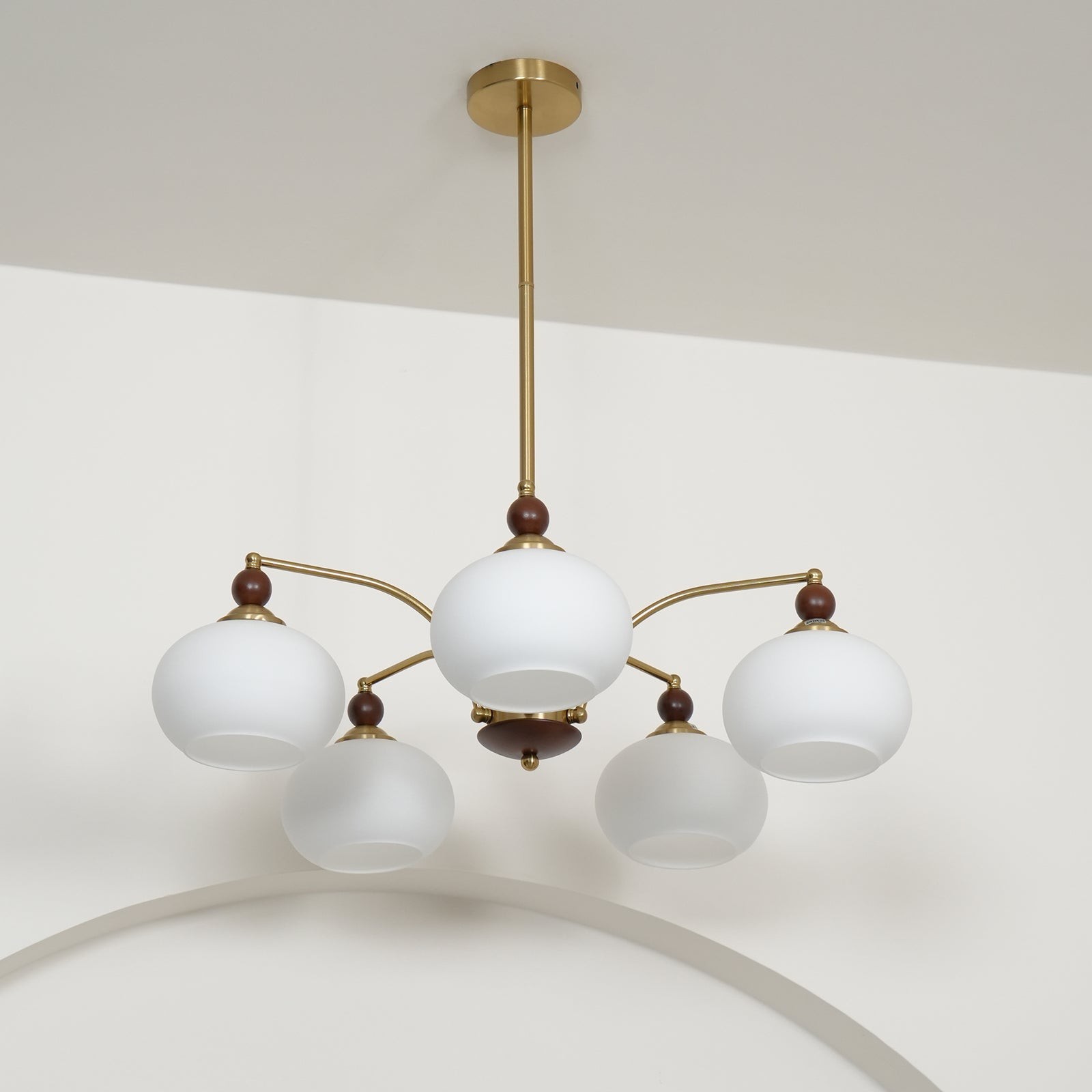 Vintage Multihead Persimmon Chandelier M431