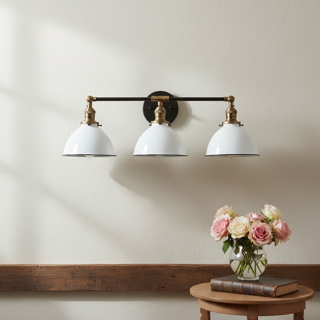 Conique Metal Industrial Vanity Light - Modern Bathroom Lighting Fixture T335