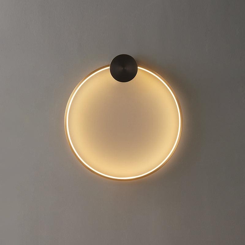 Minimalist Creative Simple Brass Round LED Wall Light M429