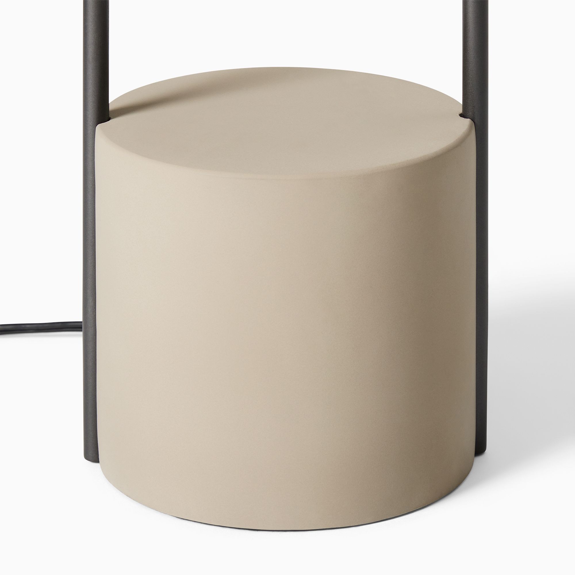 Luma Minimalist Industrial Table Lamp and Floor Lamp - Metal Frame with Soft Fabric Shade T630