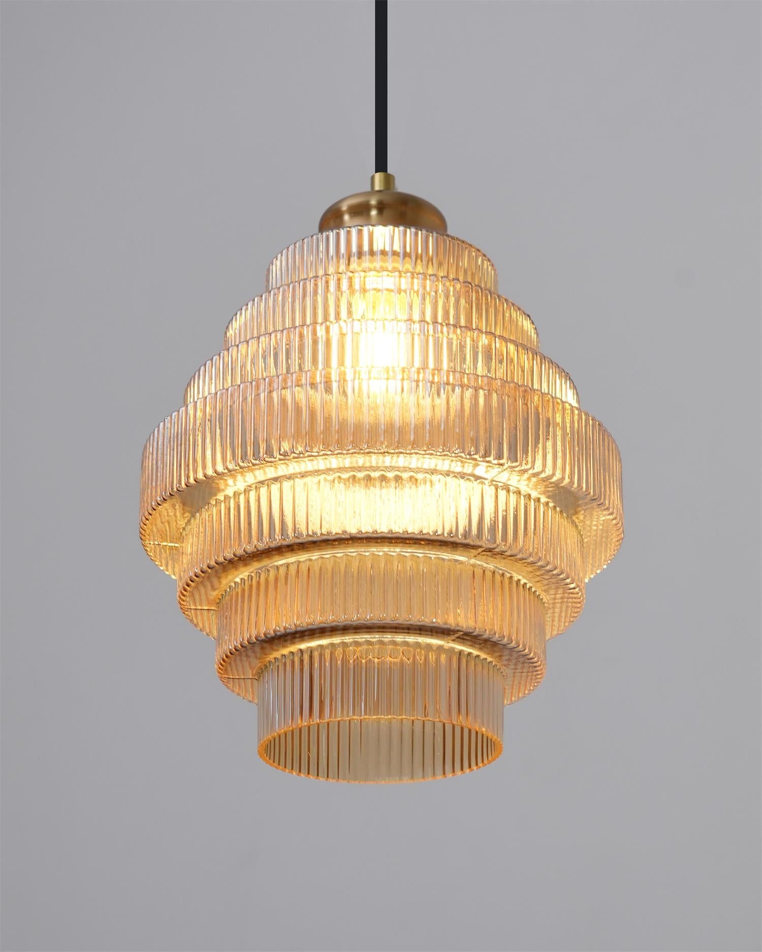 Modern Creative Pleated Design Glass Pendant Lamp M147