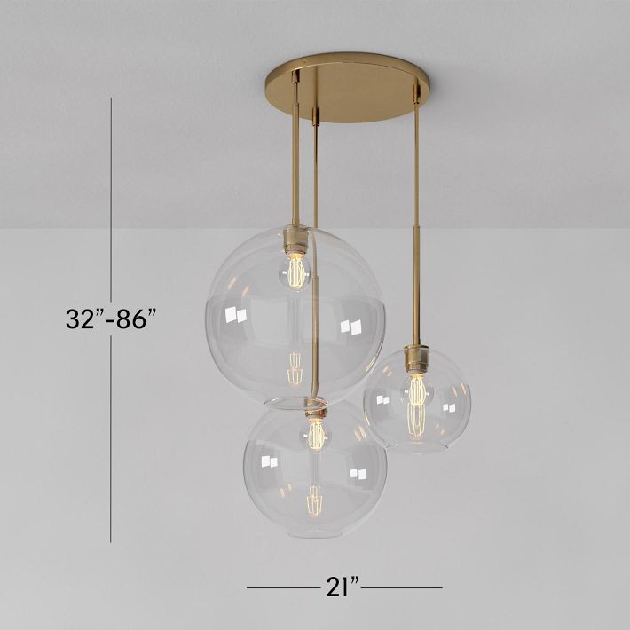 Selvion Minimalist Crystal Chandelier - Handcrafted Glass Sculptural Lighting Fixture T150