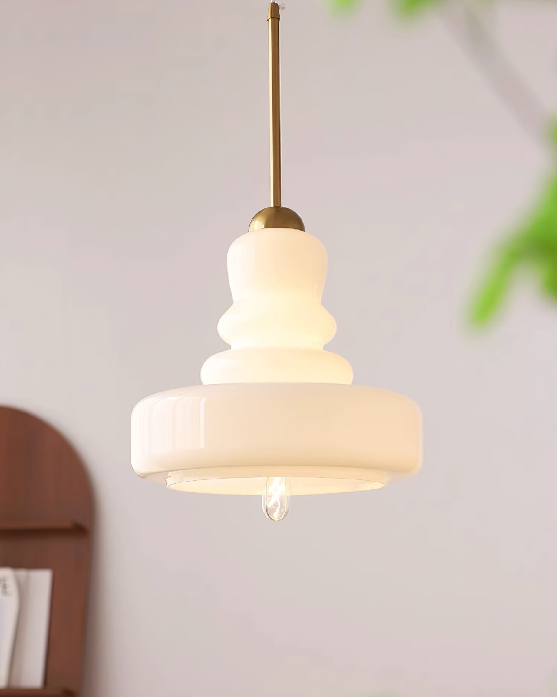 Mid Century Modern Gourd Glass Pendant Light M215