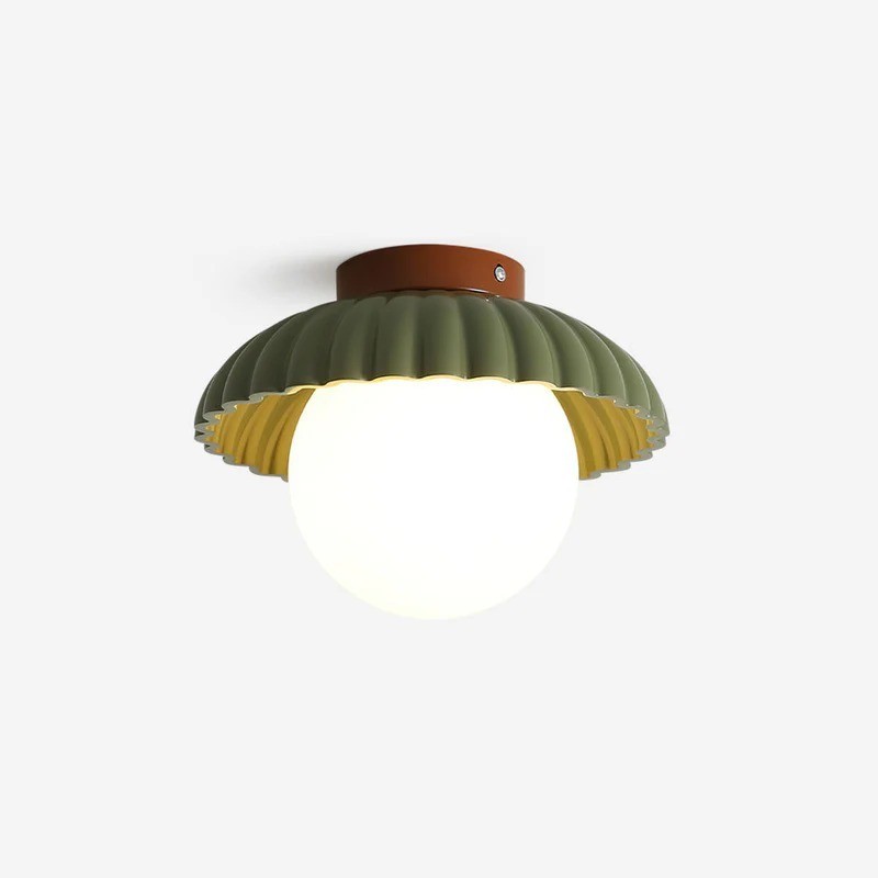 Cream Flower Bud Glass Hallway Ceiling Light S161
