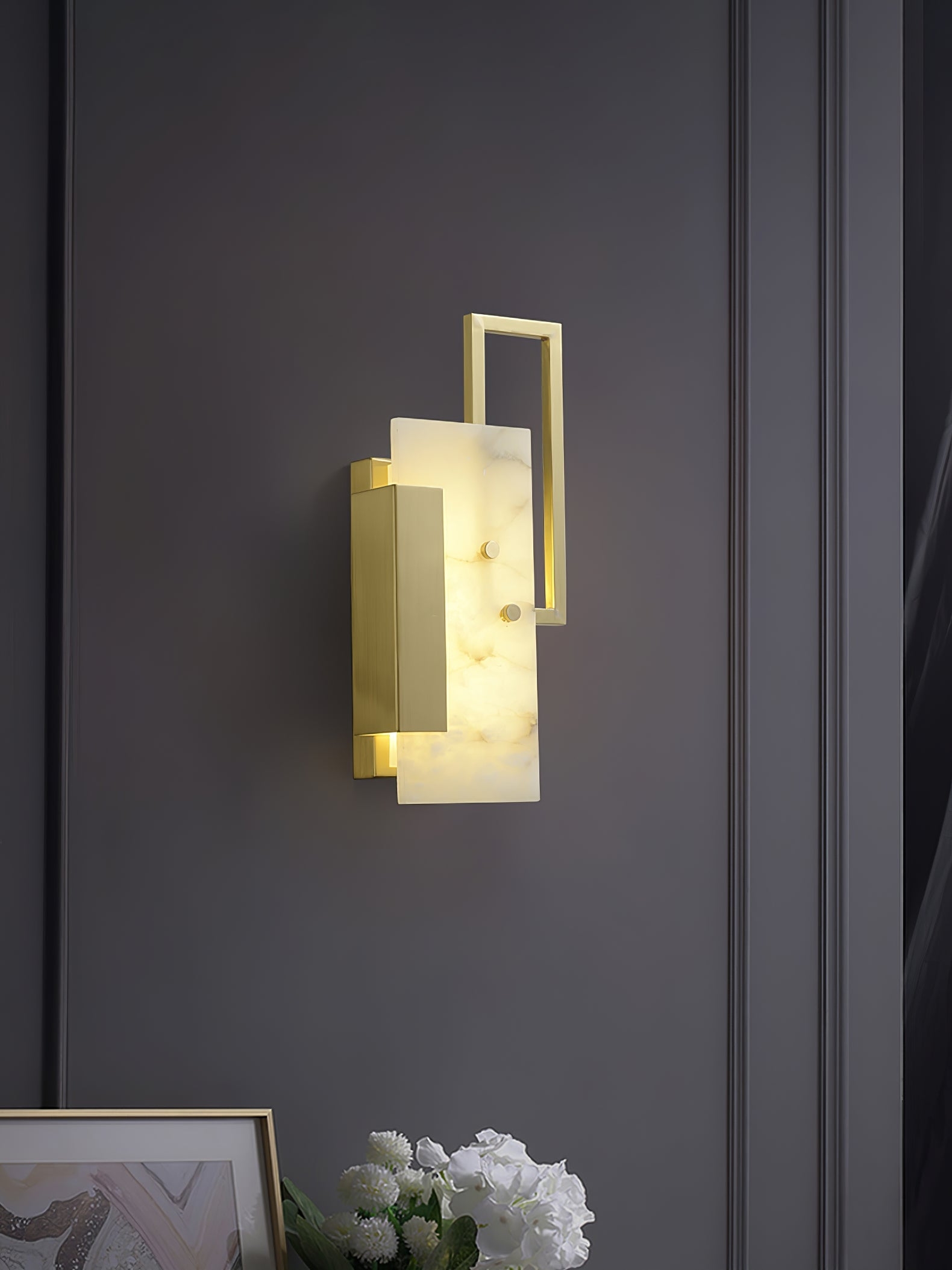 Althea Alabaster Wall Sconce D396