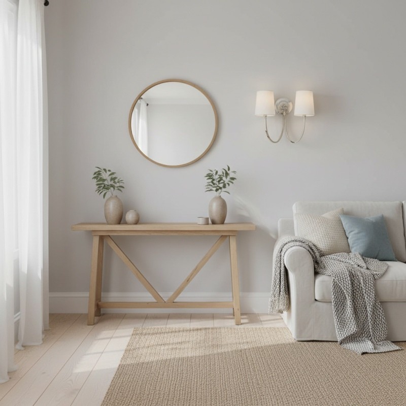 Roven Modern Double Wall Sconce with Curved Arms and Fabric Shades - Classic Accent Lighting for Bedroom T657