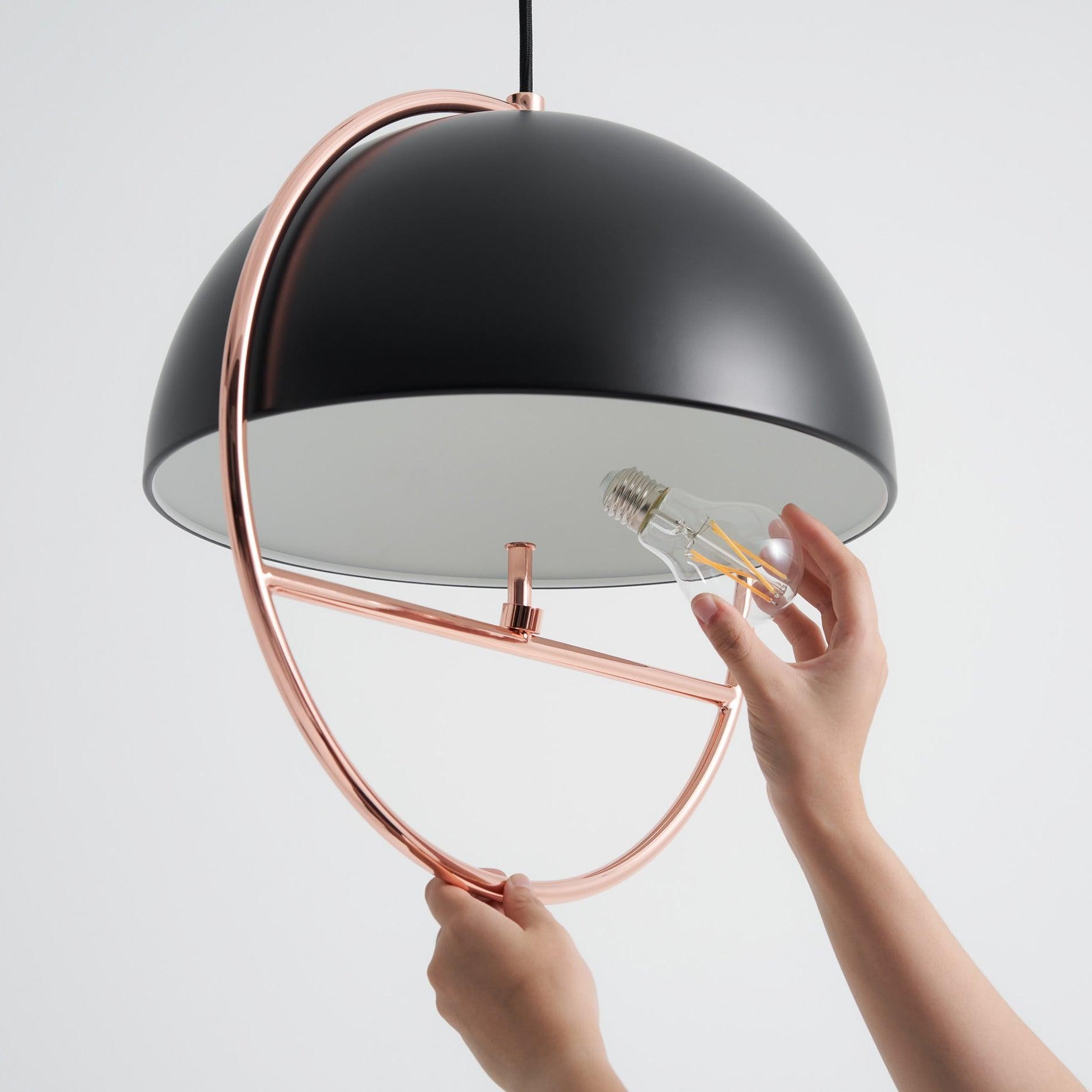 Nordic Hemispherical Ring Metal Pendant Lamp M551