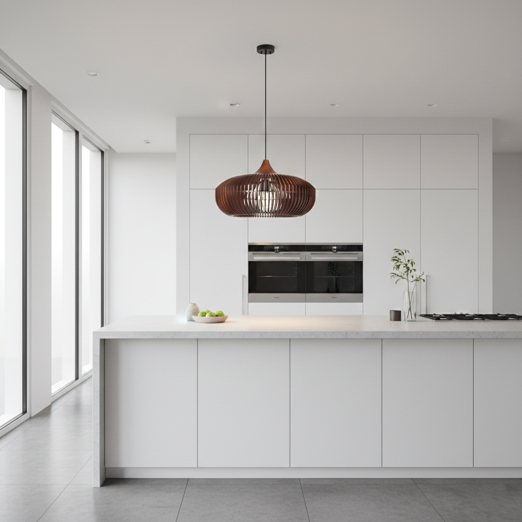 The Halo of Zen Japandi Wood Pendant Light D837