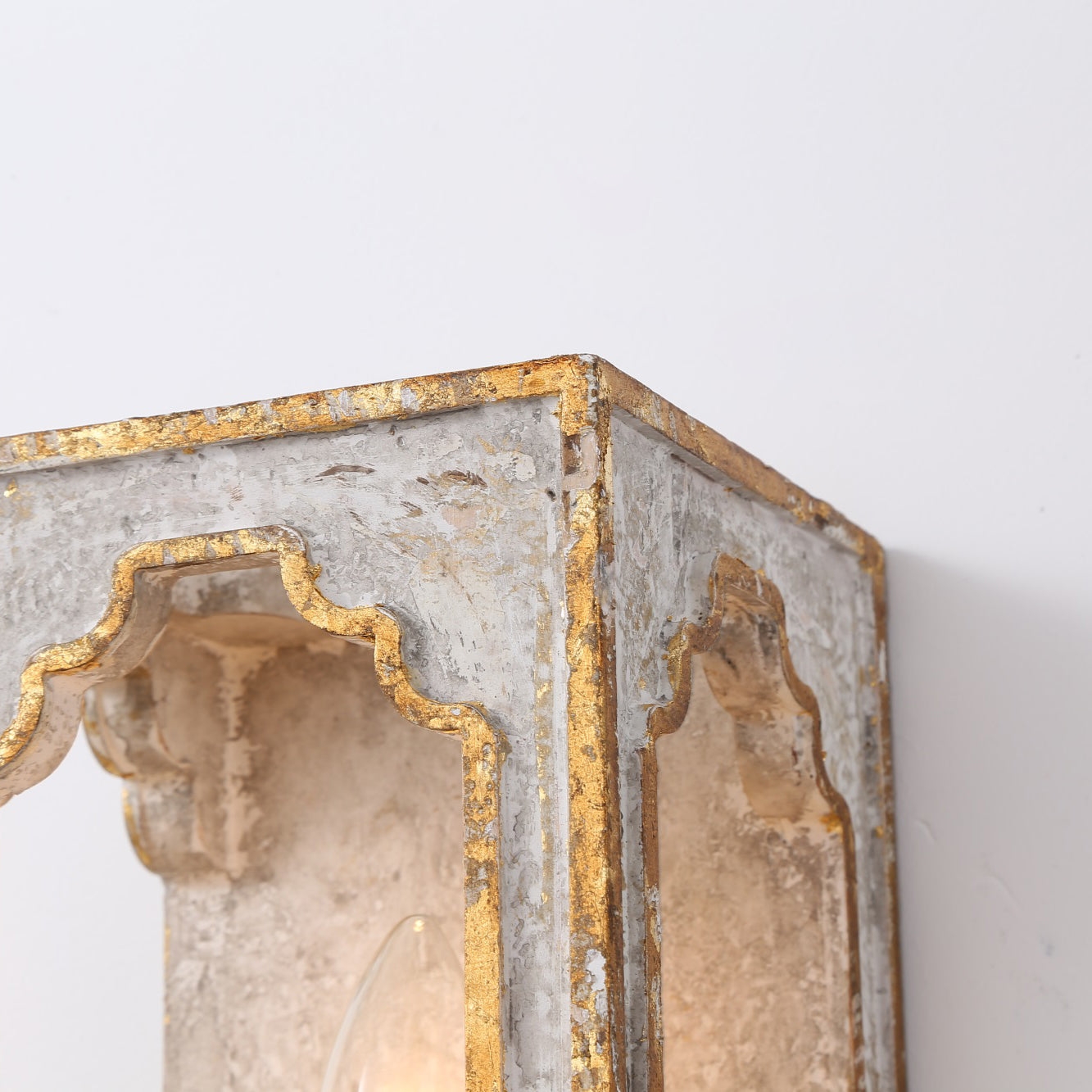 Boho Rustic Cube Sconce D630
