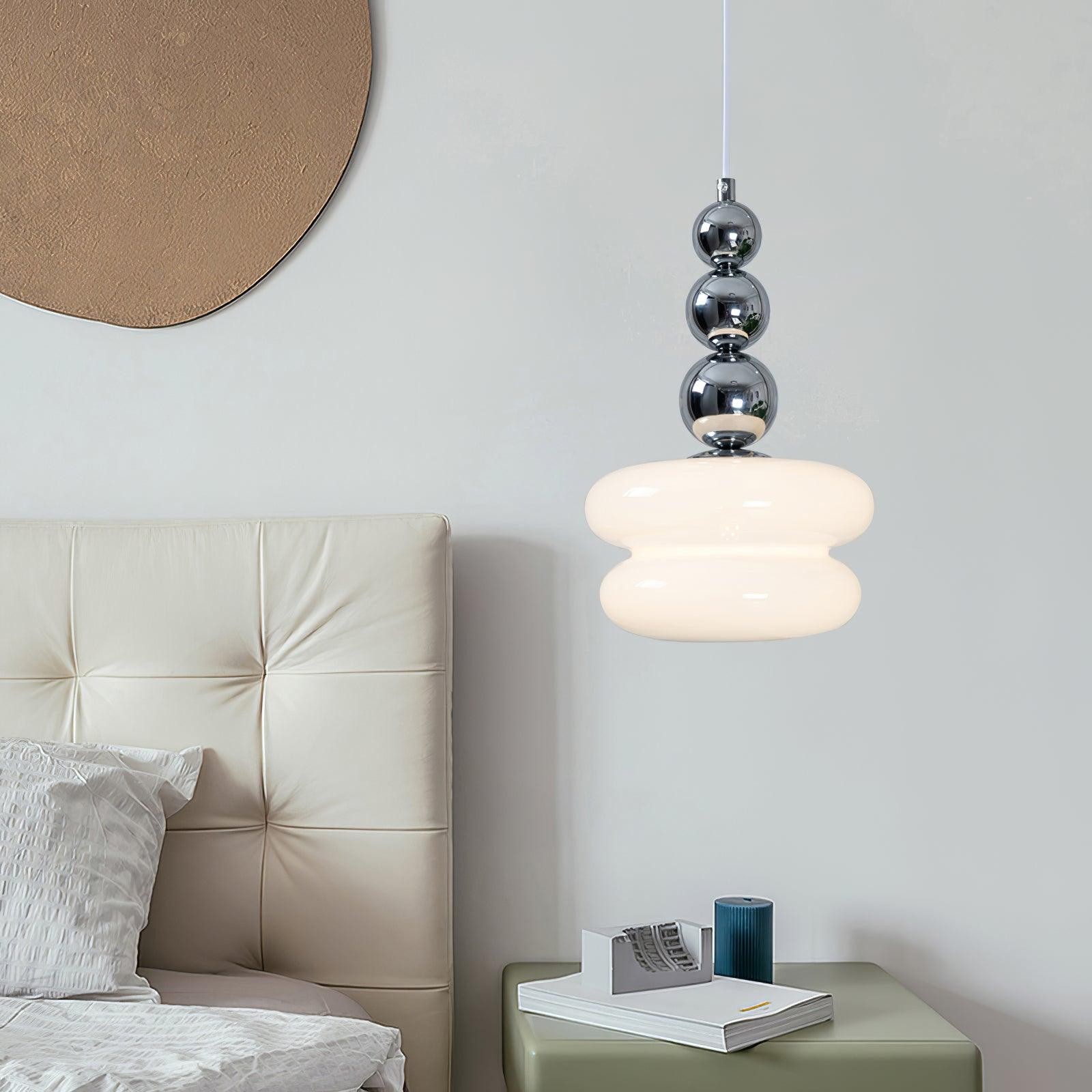 Contemporary Nordic Glass Ball Hoist Pendant Light For Living Room M539