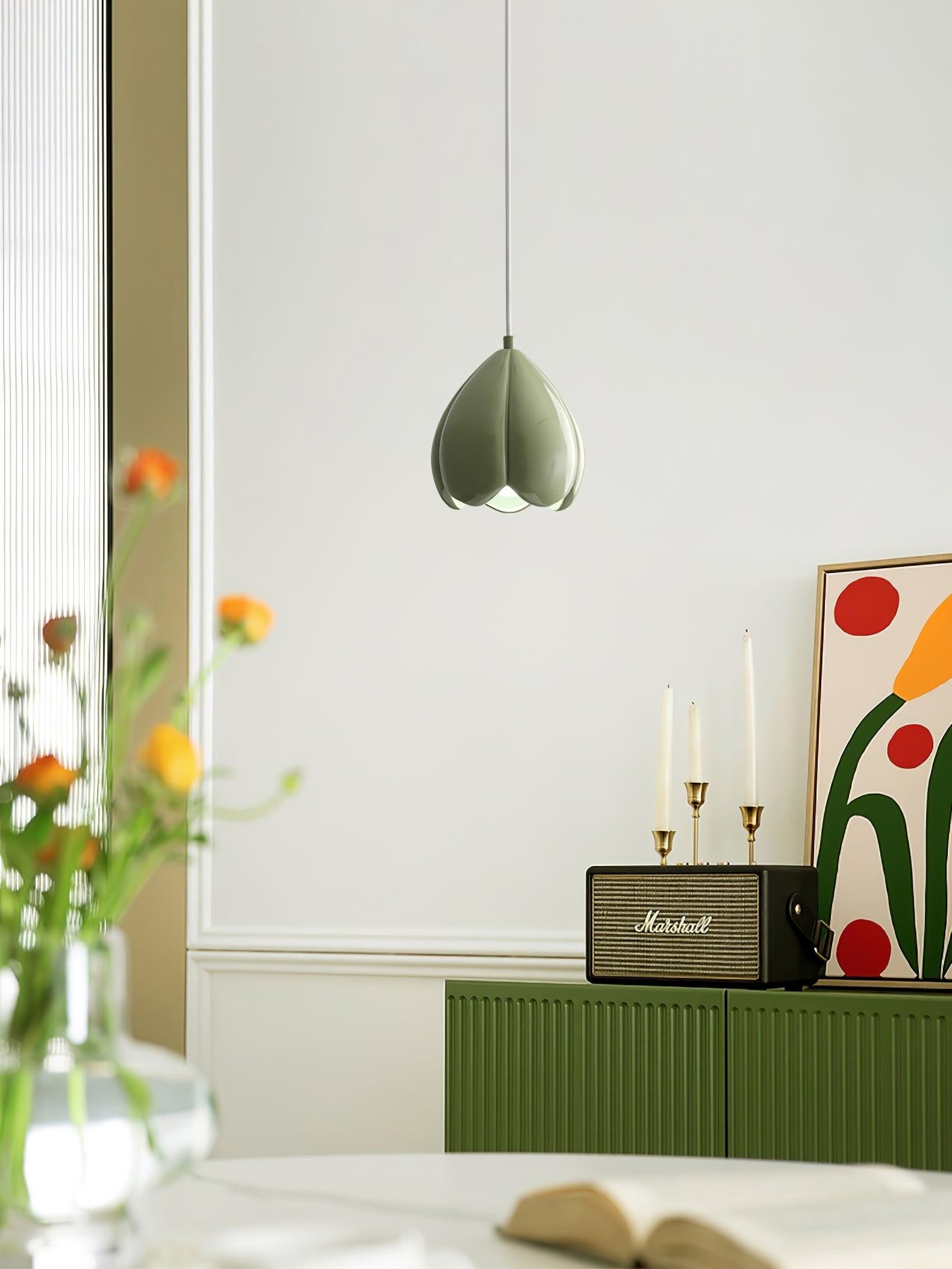 Cream Color Resin Pod Pendant Lamp M475