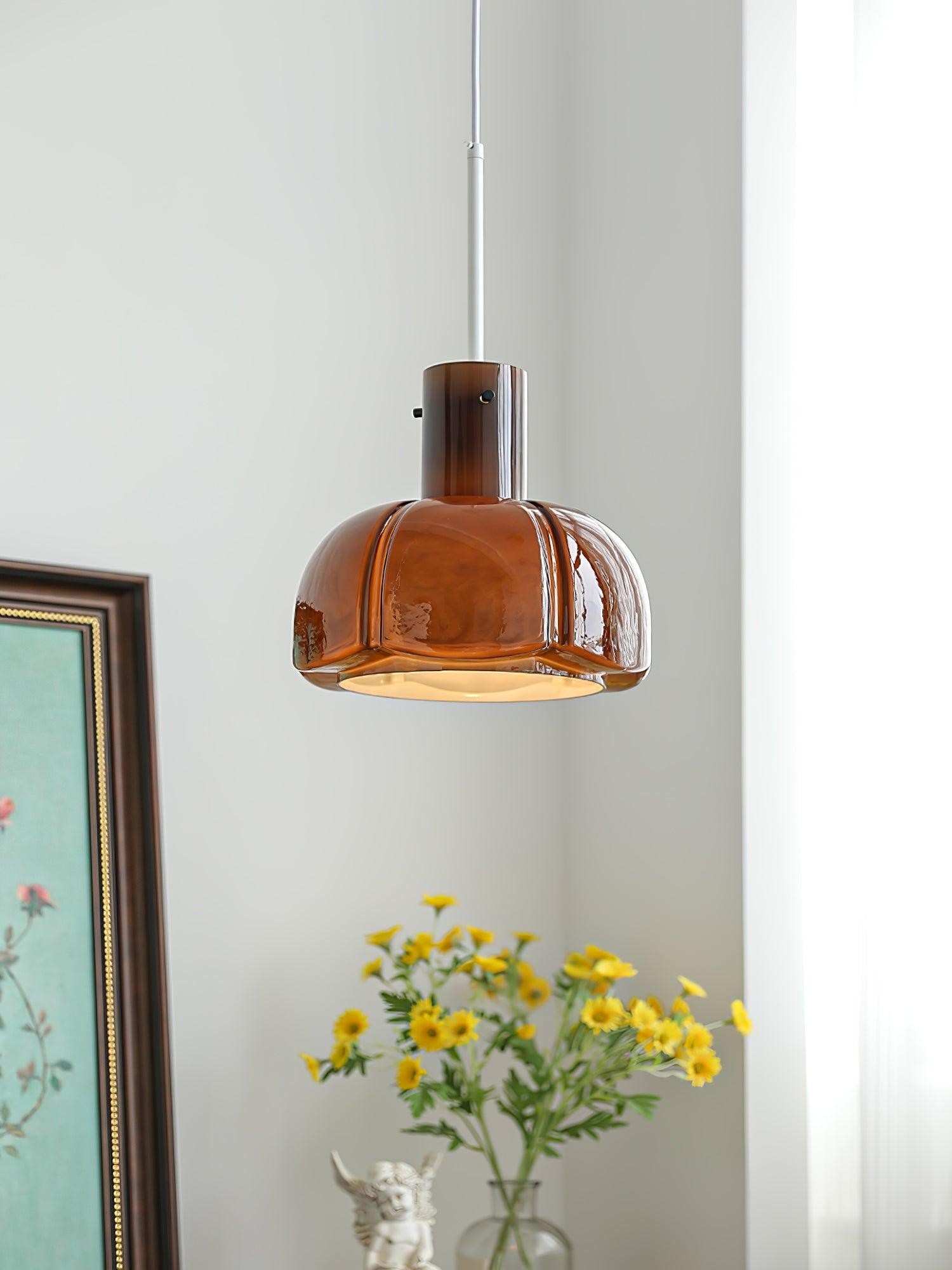 Medieval Style Glass Bud Pendant Lamp M457