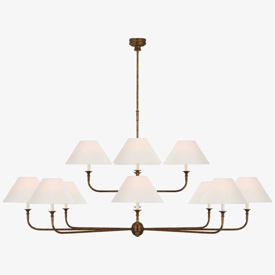 Piaf Geometric Metal Chandelier – Industrial Style for Dining Room T198