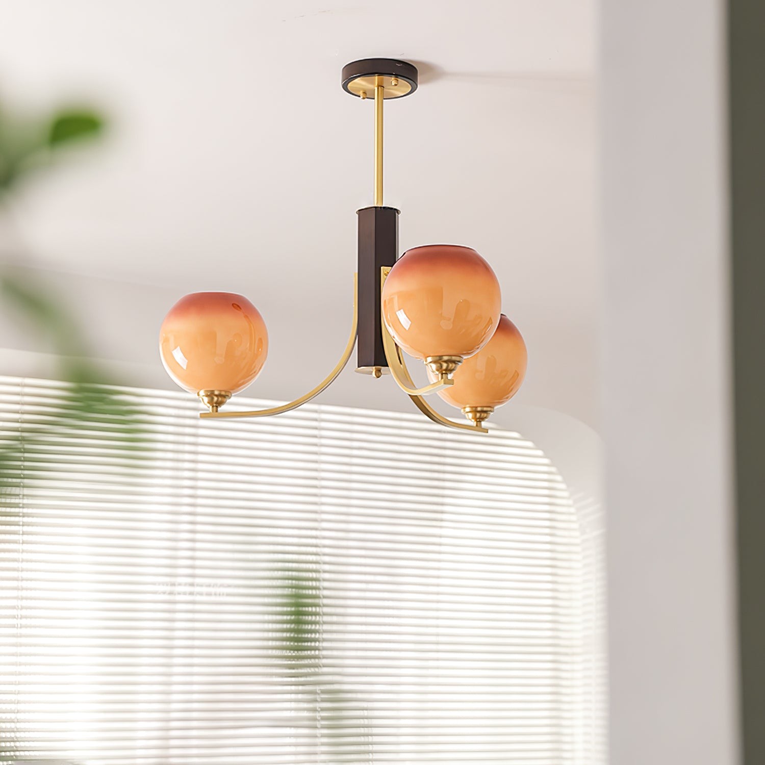 Vintage Caramel Globe Chandelier M502