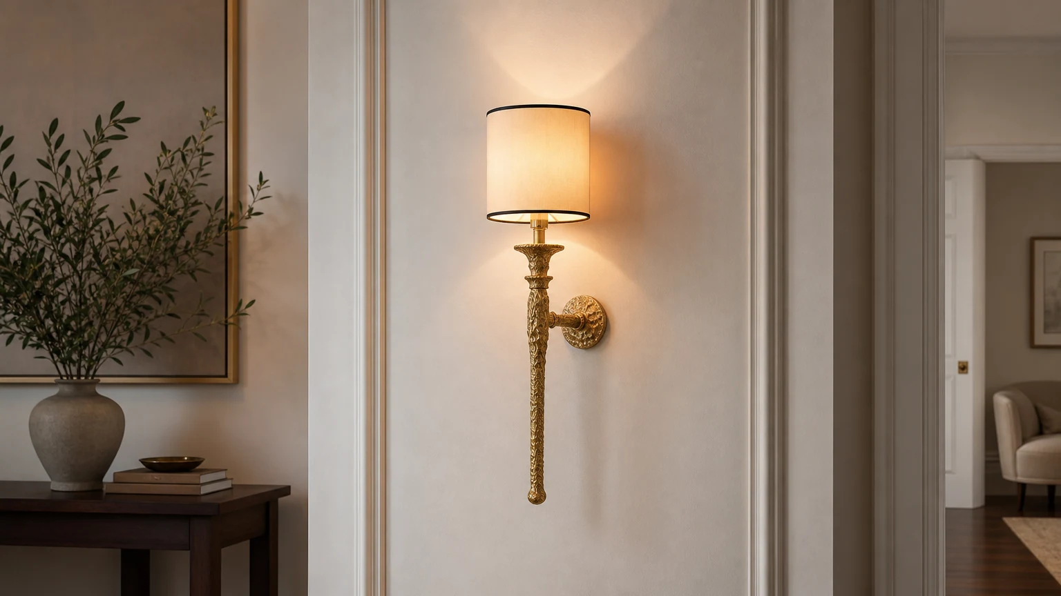 Lampa wisząca Franciska D609 w ciepłej scenerii wnętrza