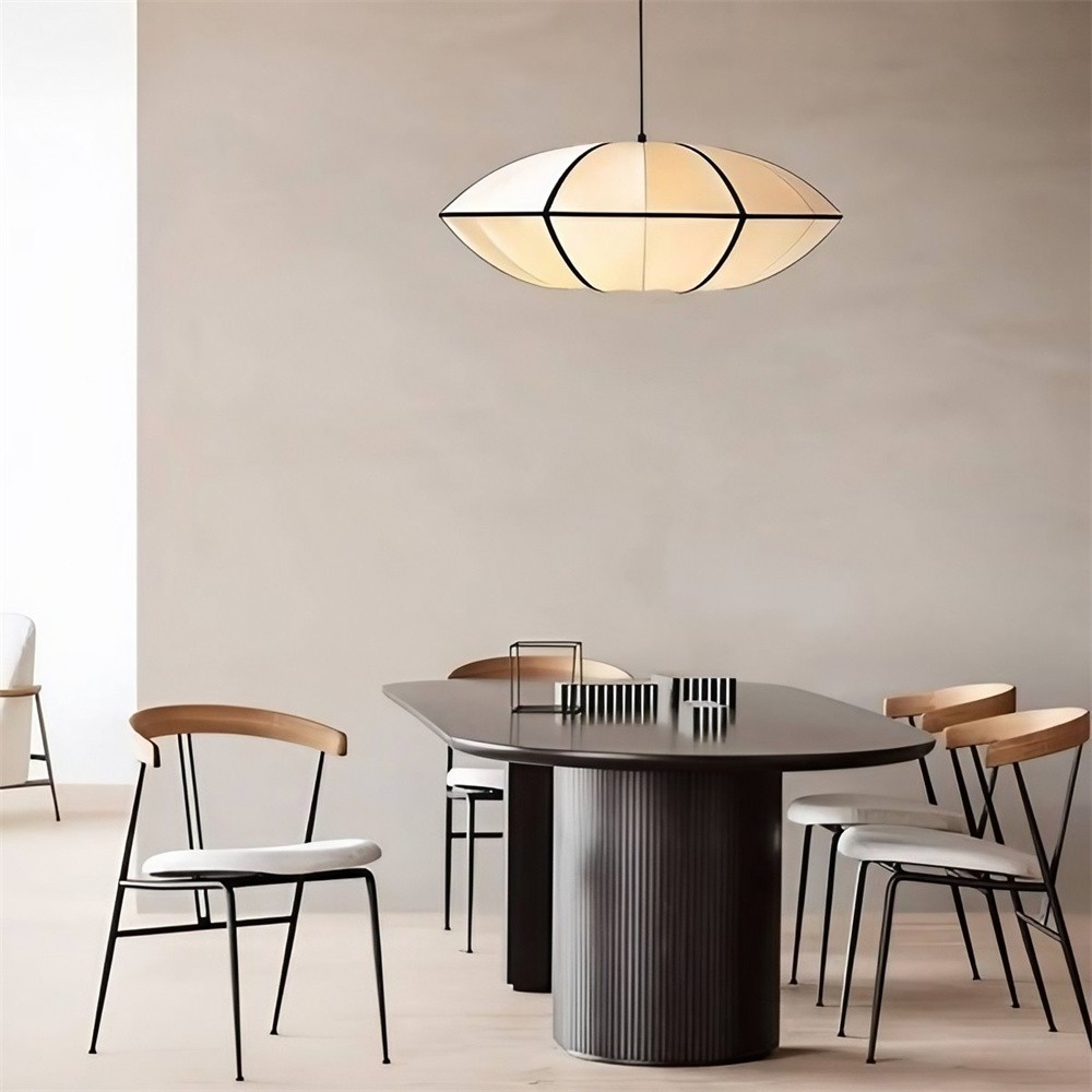 Nordic Minimalist Fabric Bubble Pendant Light S138
