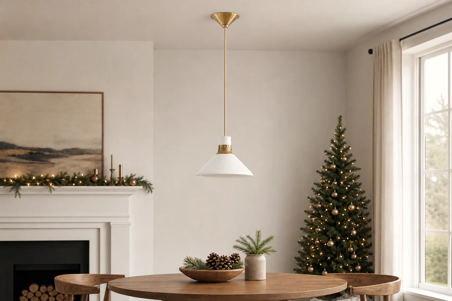 Calvor pendellampa i en produkt-i-kontext livsstilsscen