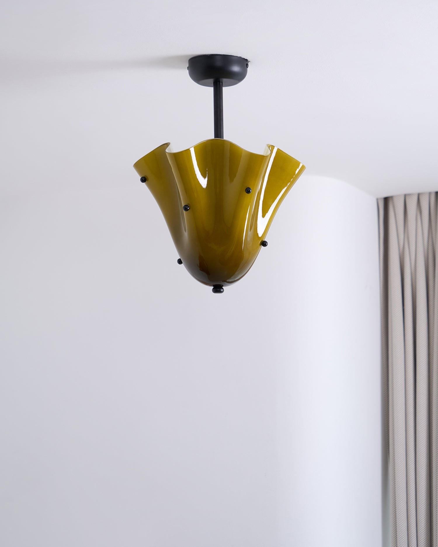 Bellina Decorative Glass Ceiling Light - Modern Sculptural Flush Mount T282