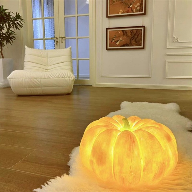 Pumpkin Resin Portable Table Lamp For Halloween Decorations S165
