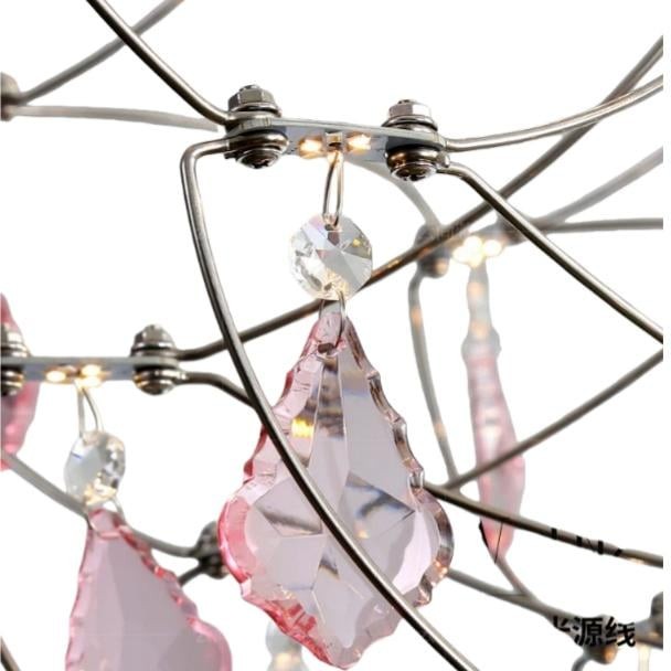 Crynora French Crystal Chandelier - Romantic Firefly Design in Luxe Style for Dining Room or Bedroom T504