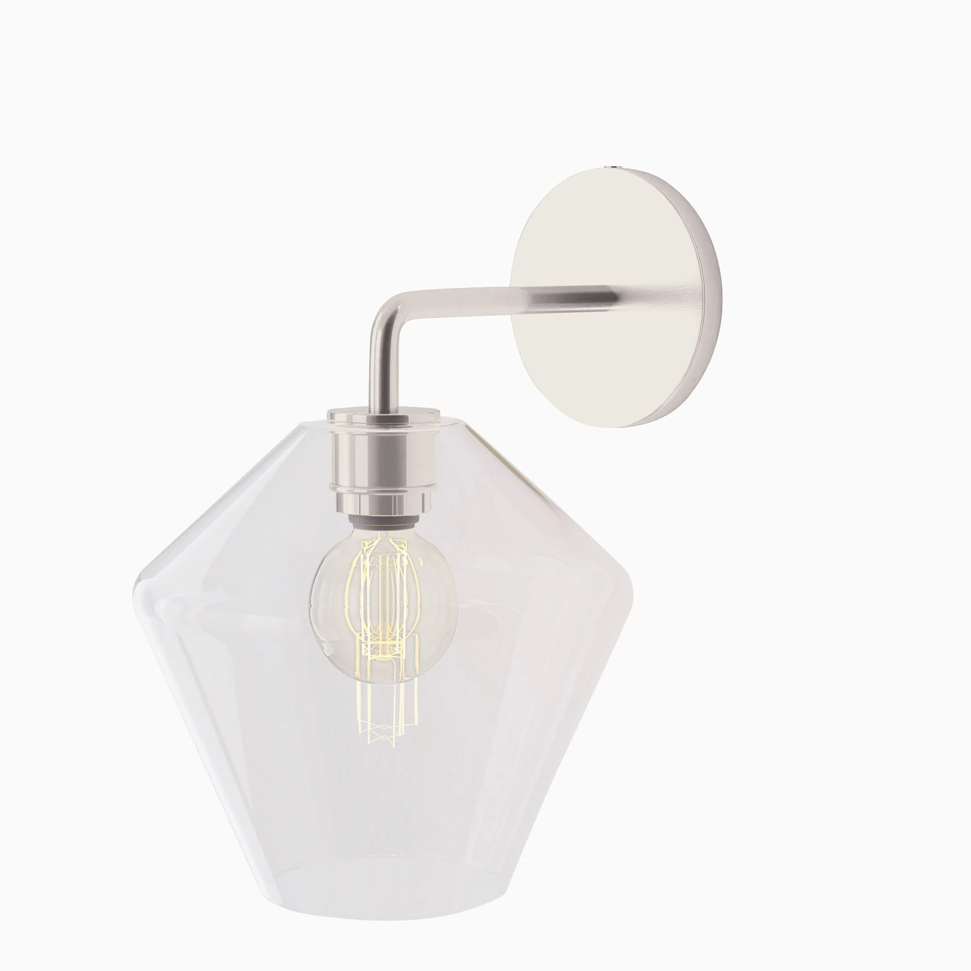 Merin Sculptural Milk Glass Geometric Wall Lamp T241