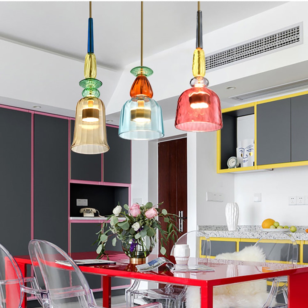 Nordic Colorful Lollipop Glass Pendant Light S97