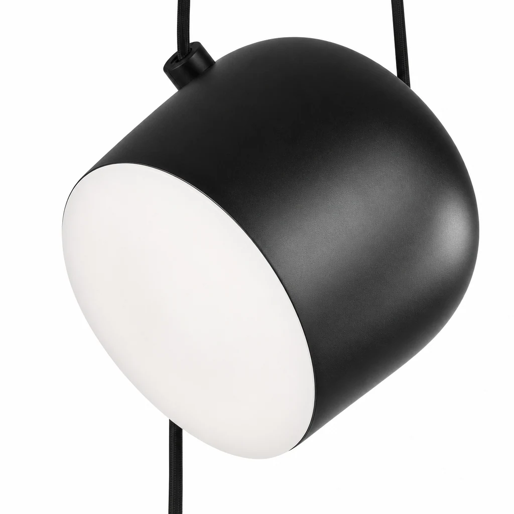 Close-up detail of the pendant lamp finish and construction